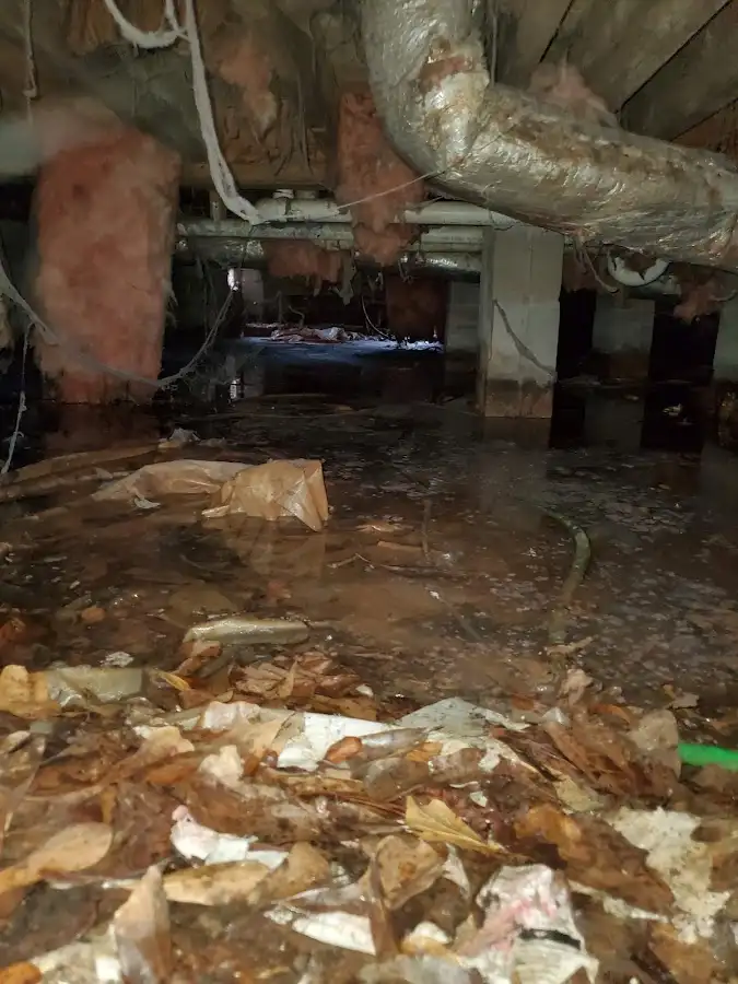 Crawl space flood assessment for Commercial Water Damage Restoration in Lake Forest